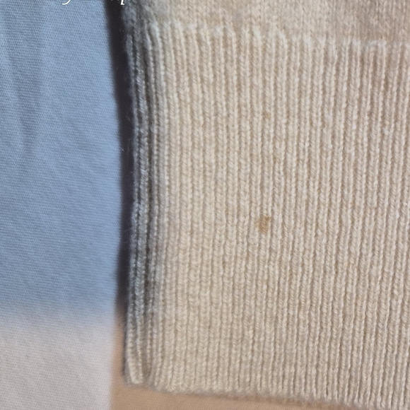 ​Talbots Petites Pure Cashmere Turtleneck Sweater - Cream Ivory - Petite Large - Picture 8 of 9